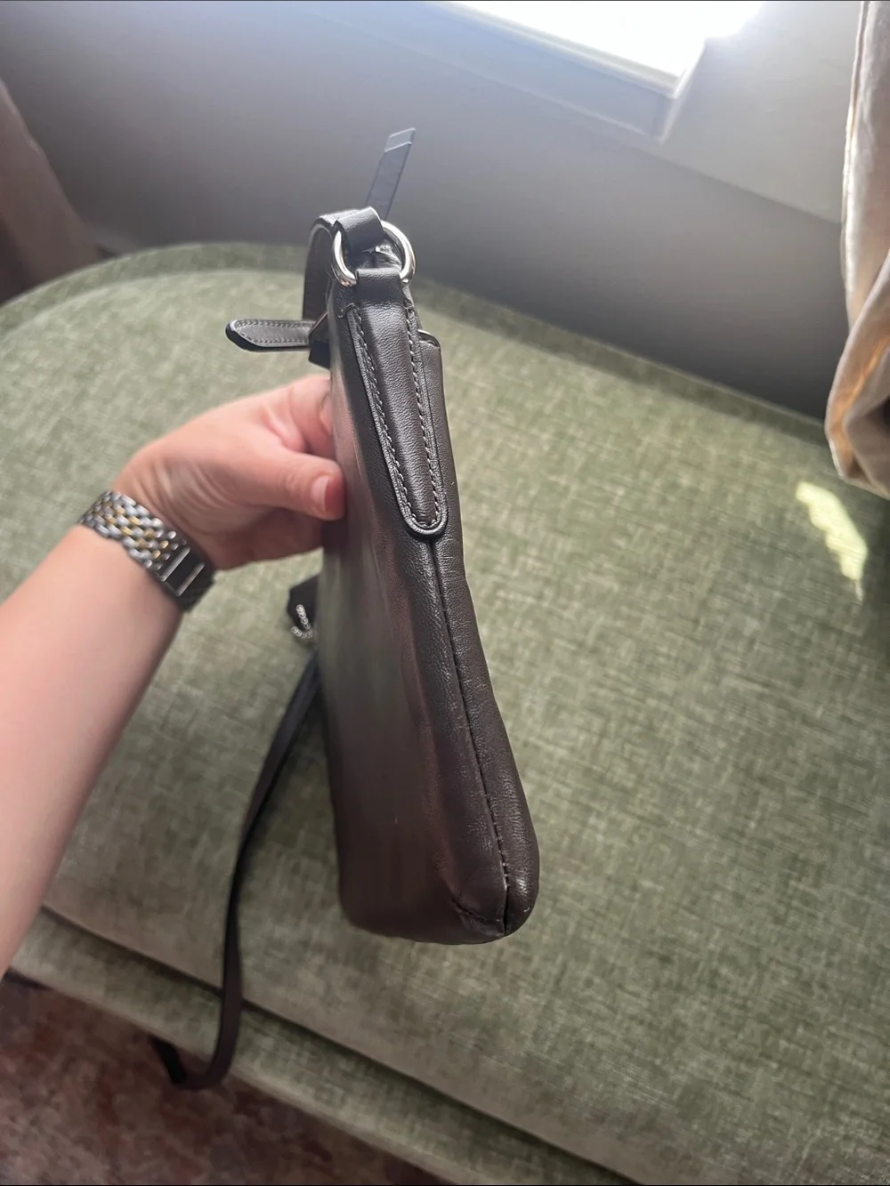 Coach Brown Leather Journal Crossbody - Dark Brown G1480-52638